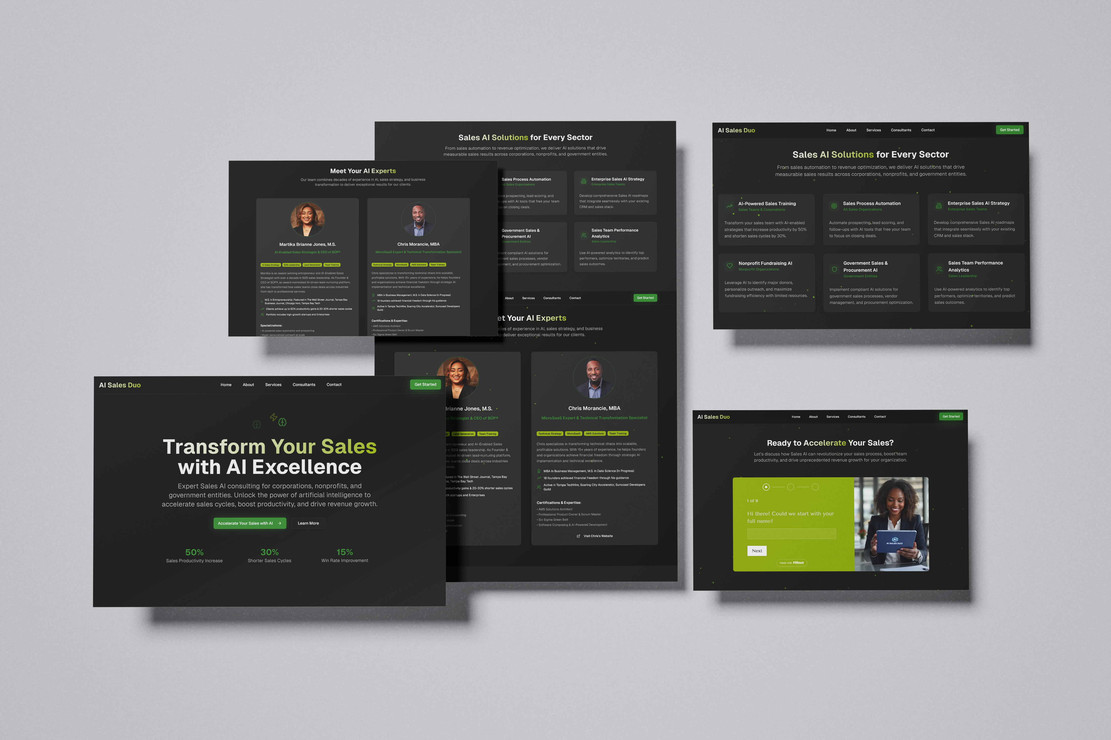 AI Sales Duo Website Mockup